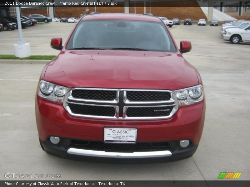 Inferno Red Crystal Pearl / Black 2011 Dodge Durango Crew