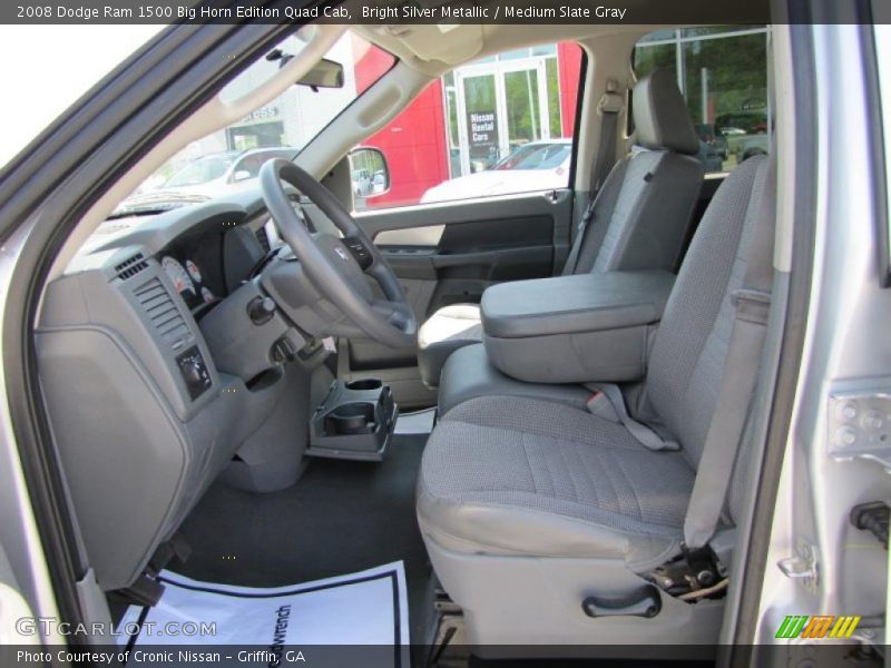 Bright Silver Metallic / Medium Slate Gray 2008 Dodge Ram 1500 Big Horn Edition Quad Cab