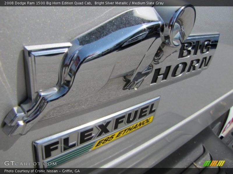 Bright Silver Metallic / Medium Slate Gray 2008 Dodge Ram 1500 Big Horn Edition Quad Cab