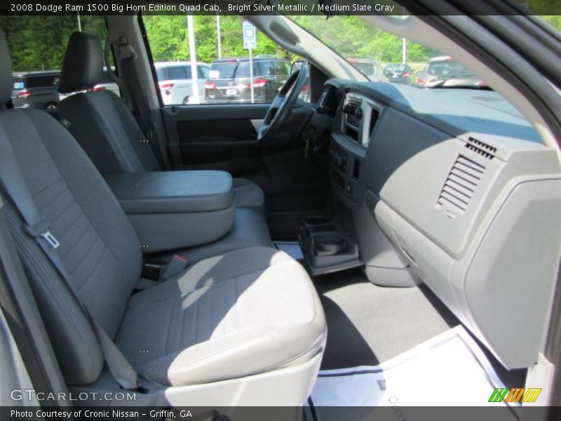 Bright Silver Metallic / Medium Slate Gray 2008 Dodge Ram 1500 Big Horn Edition Quad Cab