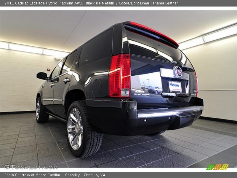 Black Ice Metallic / Cocoa/Light Linen Tehama Leather 2011 Cadillac Escalade Hybrid Platinum AWD