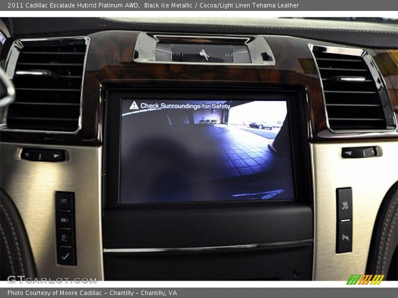 Black Ice Metallic / Cocoa/Light Linen Tehama Leather 2011 Cadillac Escalade Hybrid Platinum AWD