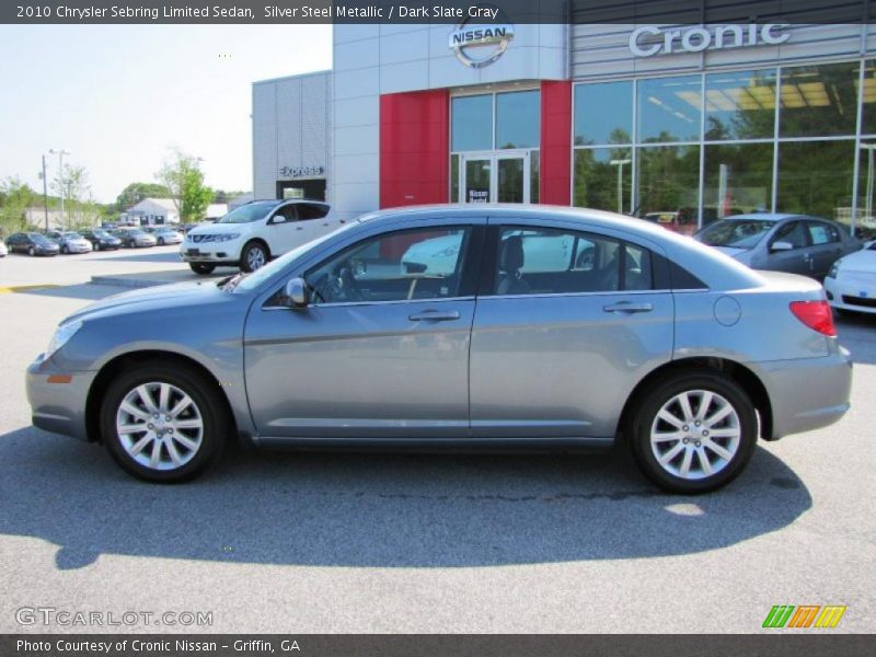 Silver Steel Metallic / Dark Slate Gray 2010 Chrysler Sebring Limited Sedan