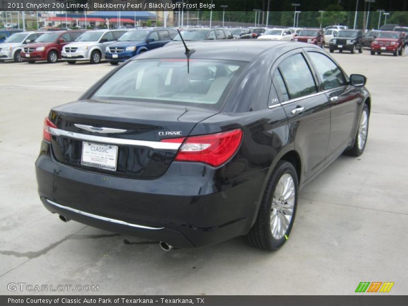 Blackberry Pearl / Black/Light Frost Beige 2011 Chrysler 200 Limited