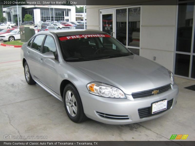 Silver Ice Metallic / Gray 2010 Chevrolet Impala LS