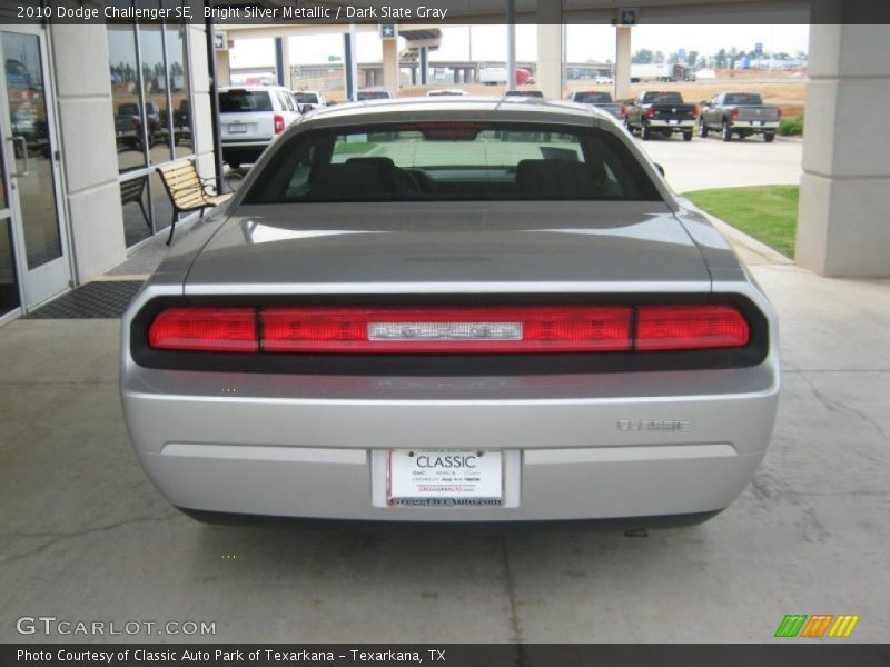 Bright Silver Metallic / Dark Slate Gray 2010 Dodge Challenger SE