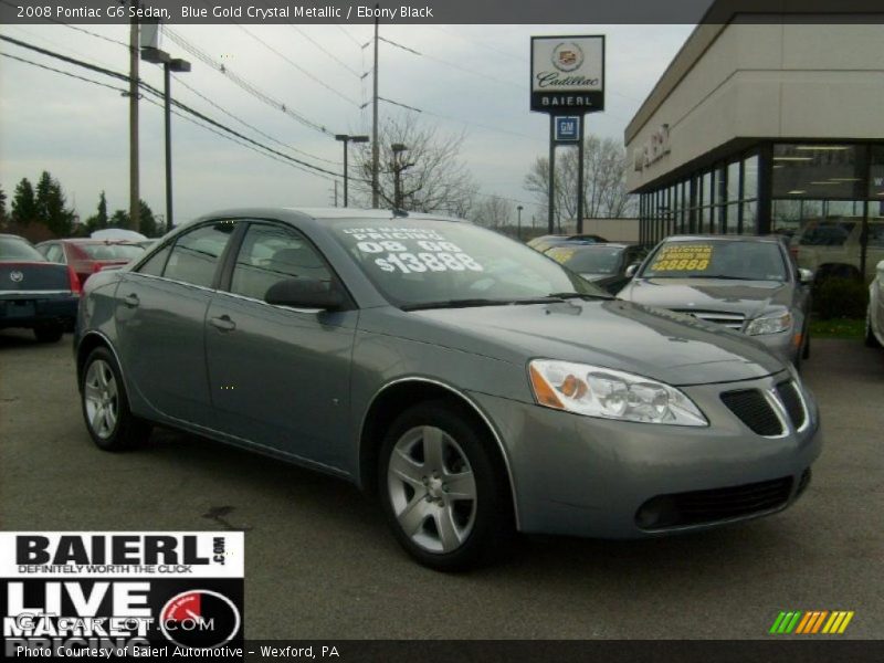 Blue Gold Crystal Metallic / Ebony Black 2008 Pontiac G6 Sedan