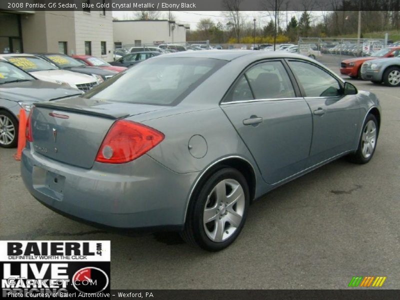 Blue Gold Crystal Metallic / Ebony Black 2008 Pontiac G6 Sedan