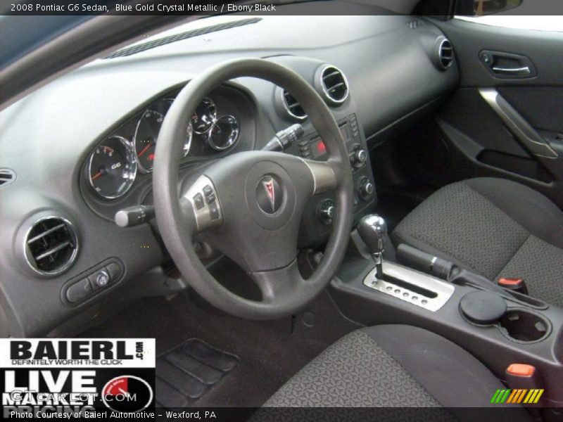Blue Gold Crystal Metallic / Ebony Black 2008 Pontiac G6 Sedan