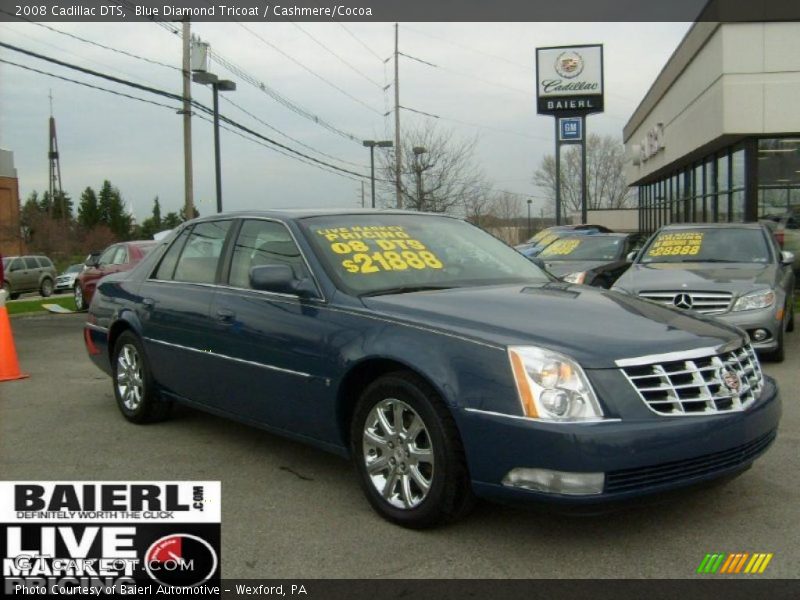 Blue Diamond Tricoat / Cashmere/Cocoa 2008 Cadillac DTS