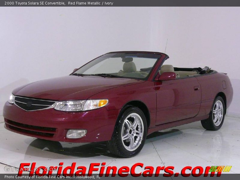 Red Flame Metallic / Ivory 2000 Toyota Solara SE Convertible