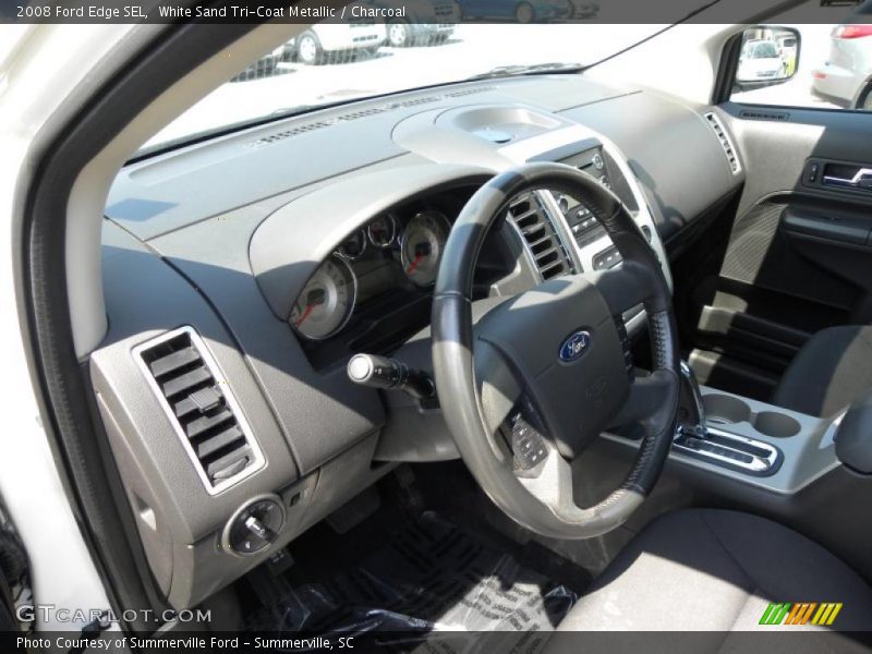 White Sand Tri-Coat Metallic / Charcoal 2008 Ford Edge SEL