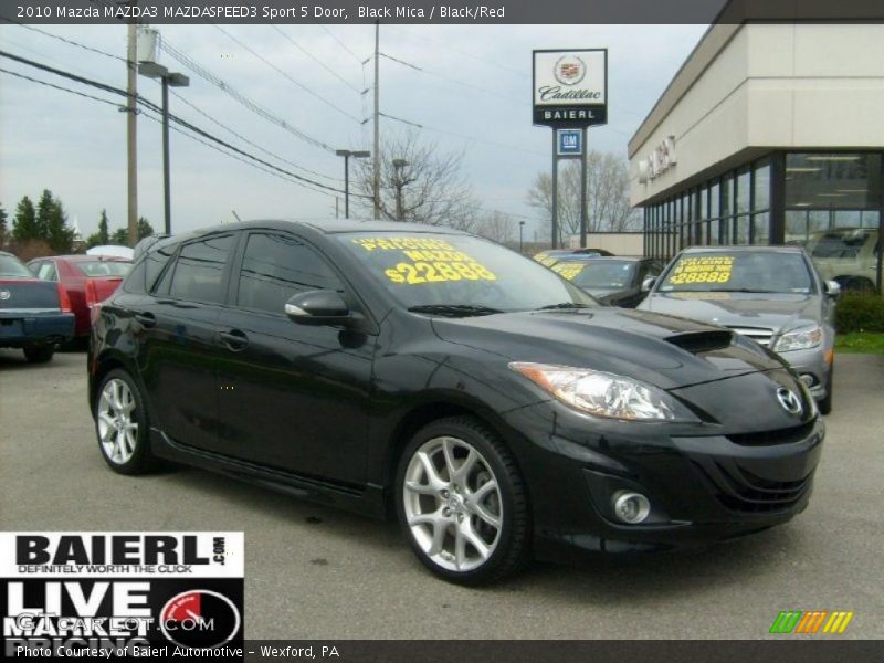 Black Mica / Black/Red 2010 Mazda MAZDA3 MAZDASPEED3 Sport 5 Door