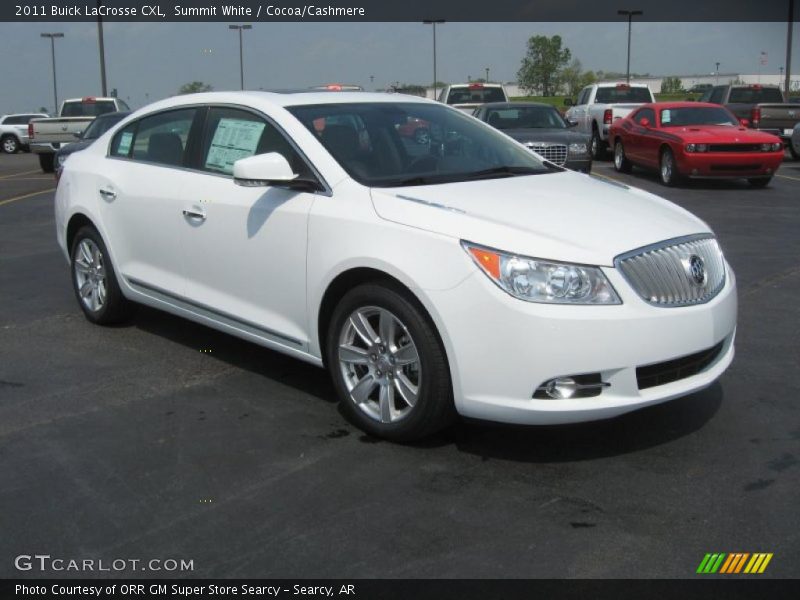 Summit White / Cocoa/Cashmere 2011 Buick LaCrosse CXL