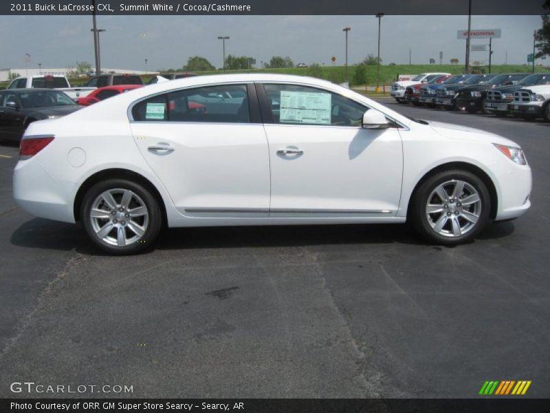 Summit White / Cocoa/Cashmere 2011 Buick LaCrosse CXL