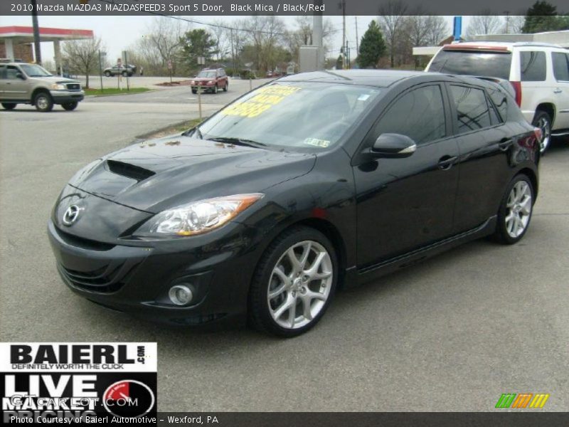 Black Mica / Black/Red 2010 Mazda MAZDA3 MAZDASPEED3 Sport 5 Door