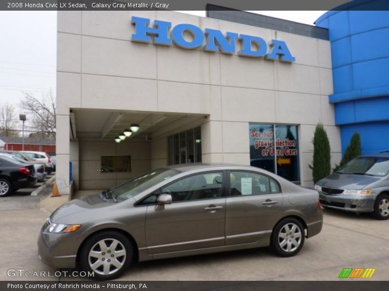 Galaxy Gray Metallic / Gray 2008 Honda Civic LX Sedan