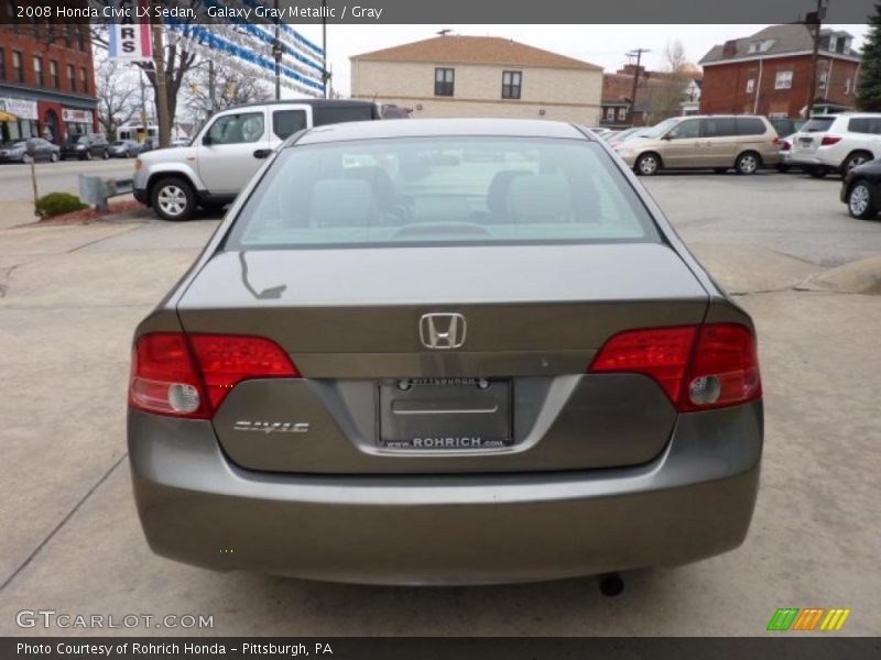 Galaxy Gray Metallic / Gray 2008 Honda Civic LX Sedan