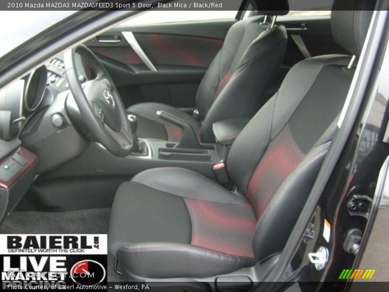 Black Mica / Black/Red 2010 Mazda MAZDA3 MAZDASPEED3 Sport 5 Door