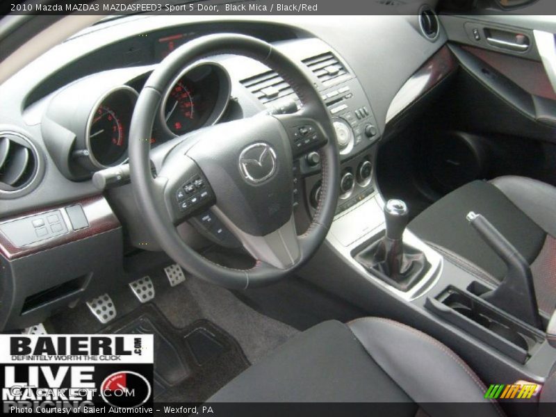 Black Mica / Black/Red 2010 Mazda MAZDA3 MAZDASPEED3 Sport 5 Door