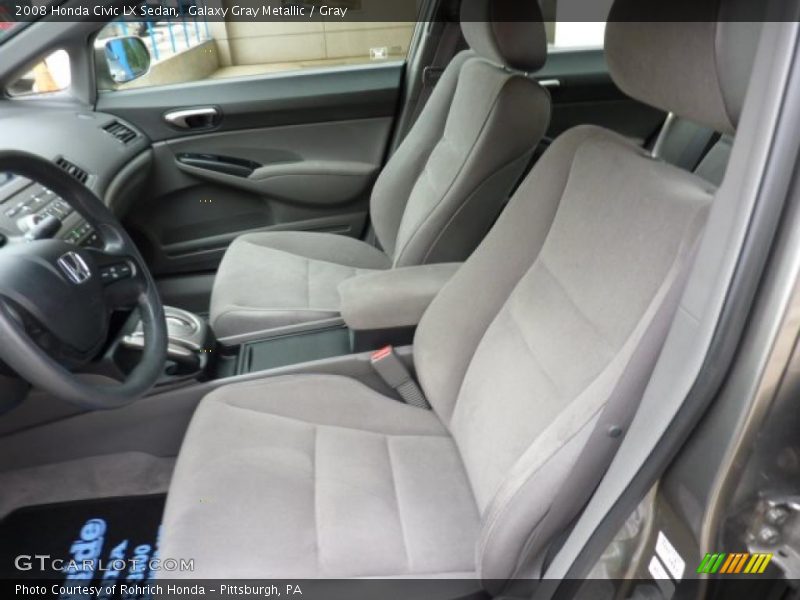 Galaxy Gray Metallic / Gray 2008 Honda Civic LX Sedan