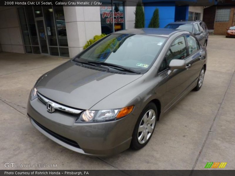 Galaxy Gray Metallic / Gray 2008 Honda Civic LX Sedan
