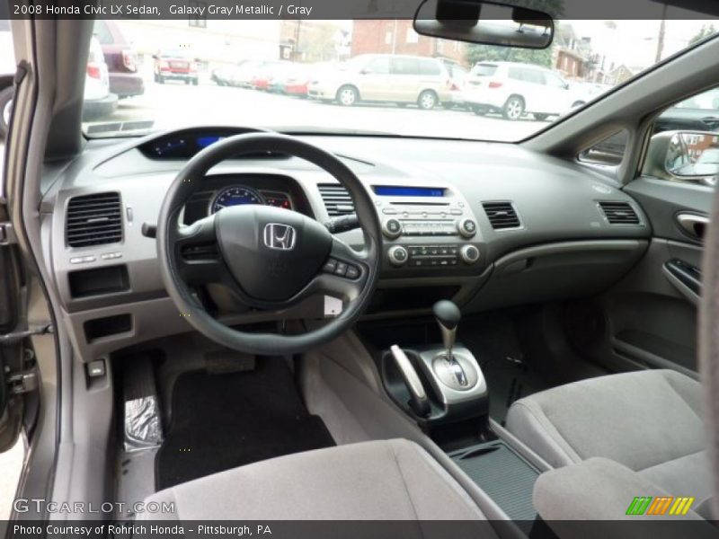 Galaxy Gray Metallic / Gray 2008 Honda Civic LX Sedan