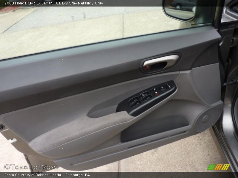 Galaxy Gray Metallic / Gray 2008 Honda Civic LX Sedan