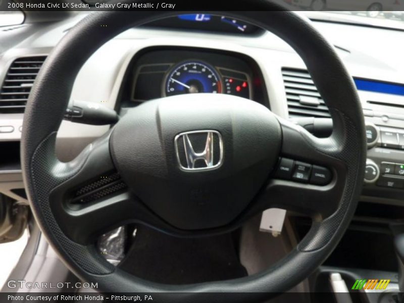 Galaxy Gray Metallic / Gray 2008 Honda Civic LX Sedan