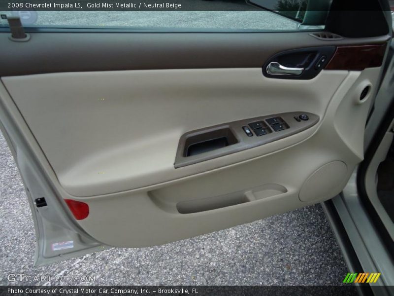 Gold Mist Metallic / Neutral Beige 2008 Chevrolet Impala LS