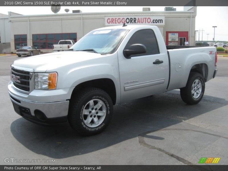 Pure Silver Metallic / Ebony 2010 GMC Sierra 1500 SLE Regular Cab 4x4