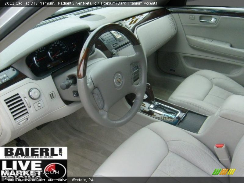 Radiant Silver Metallic / Titanium/Dark Titanium Accents 2011 Cadillac DTS Premium