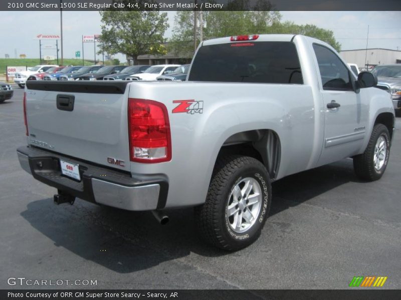 Pure Silver Metallic / Ebony 2010 GMC Sierra 1500 SLE Regular Cab 4x4