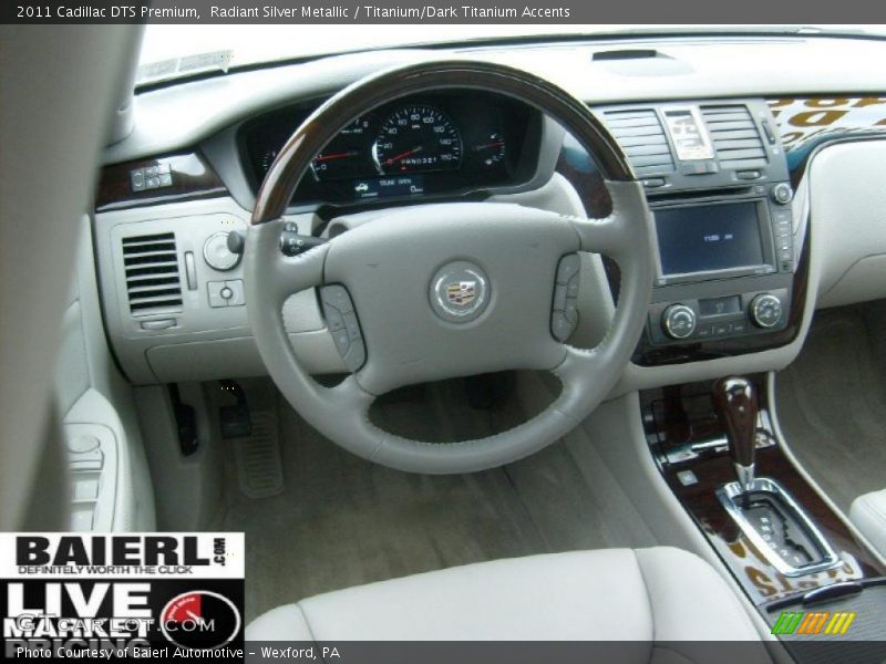 Radiant Silver Metallic / Titanium/Dark Titanium Accents 2011 Cadillac DTS Premium