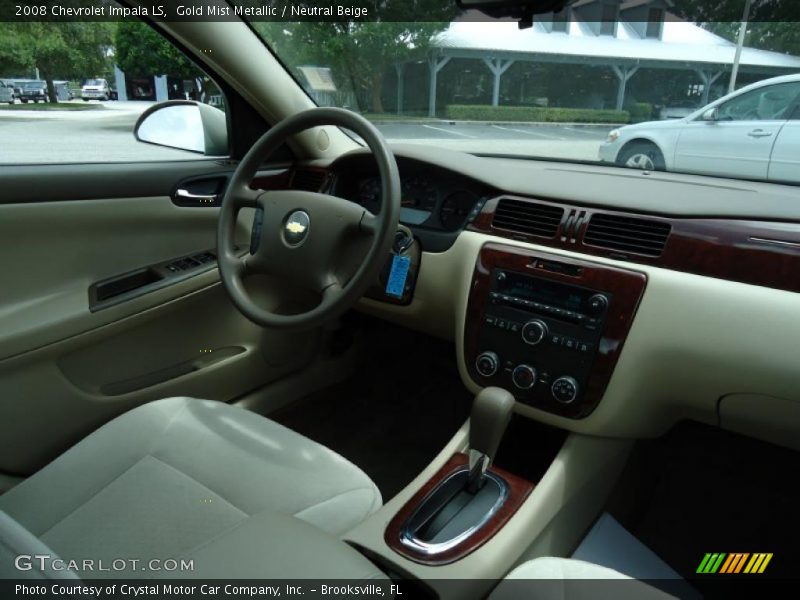Gold Mist Metallic / Neutral Beige 2008 Chevrolet Impala LS