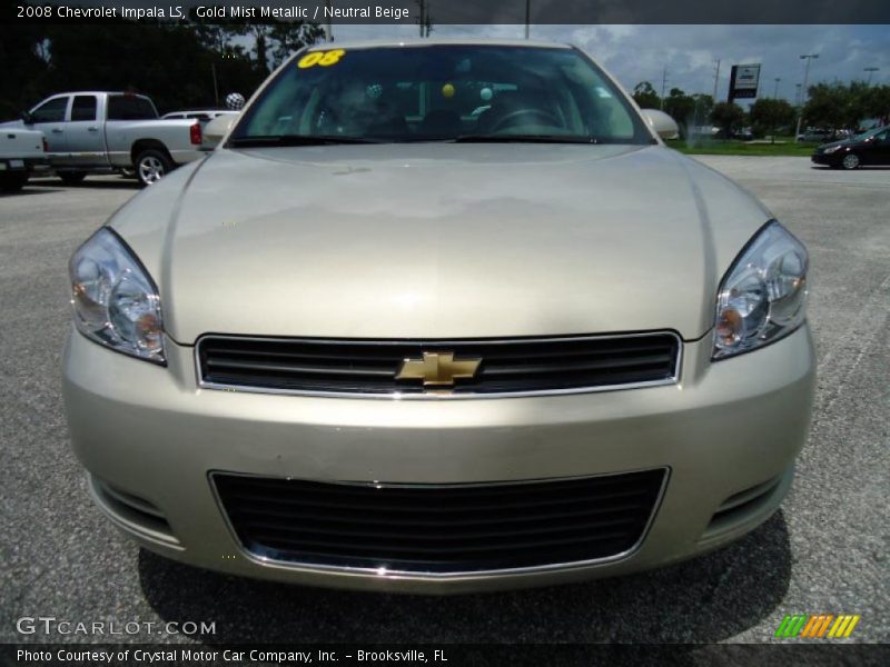 Gold Mist Metallic / Neutral Beige 2008 Chevrolet Impala LS