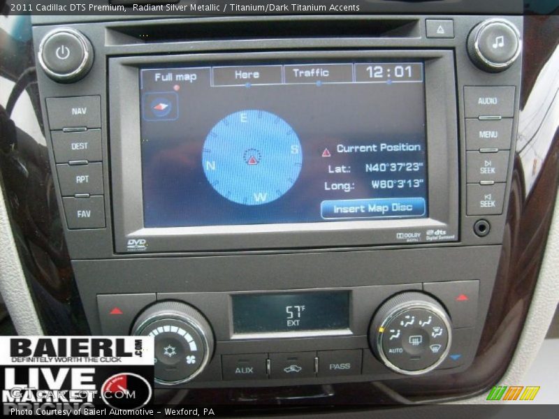 Radiant Silver Metallic / Titanium/Dark Titanium Accents 2011 Cadillac DTS Premium