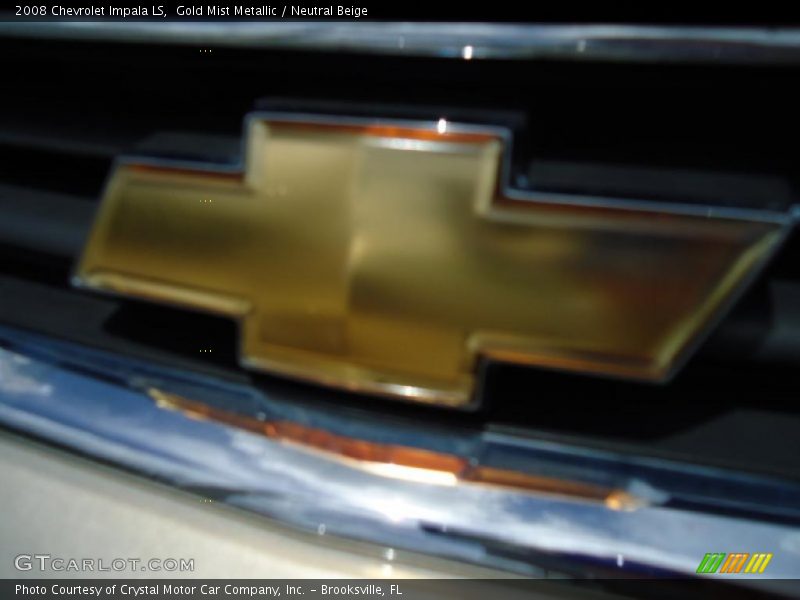 Gold Mist Metallic / Neutral Beige 2008 Chevrolet Impala LS