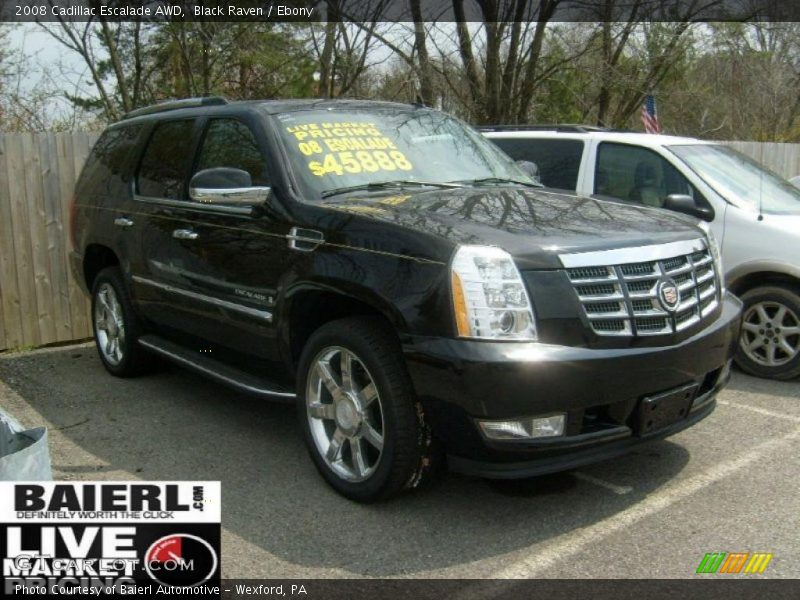 Black Raven / Ebony 2008 Cadillac Escalade AWD