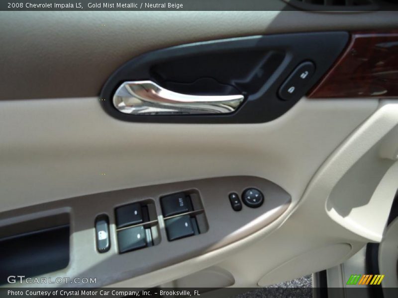 Gold Mist Metallic / Neutral Beige 2008 Chevrolet Impala LS