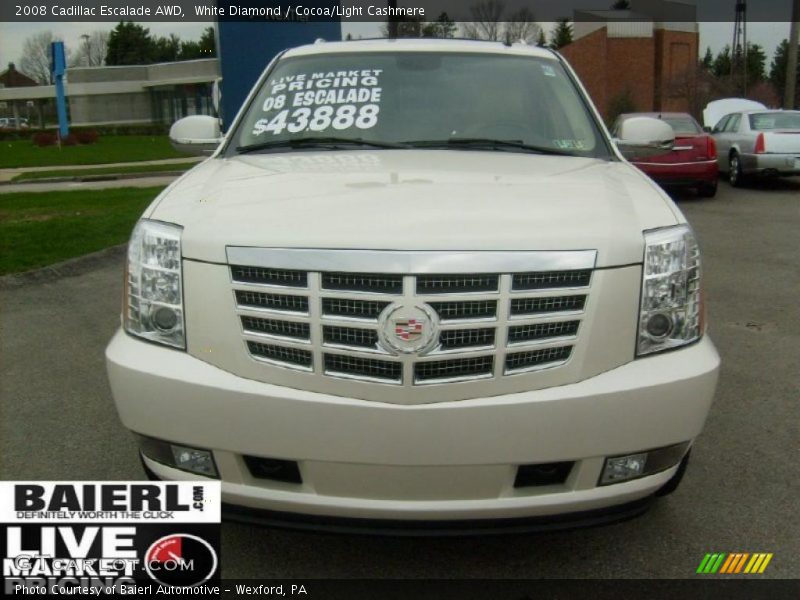 White Diamond / Cocoa/Light Cashmere 2008 Cadillac Escalade AWD