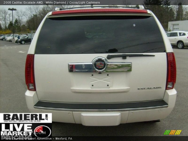 White Diamond / Cocoa/Light Cashmere 2008 Cadillac Escalade AWD