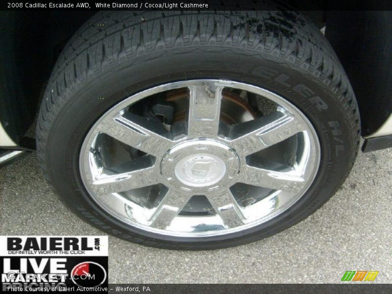 White Diamond / Cocoa/Light Cashmere 2008 Cadillac Escalade AWD