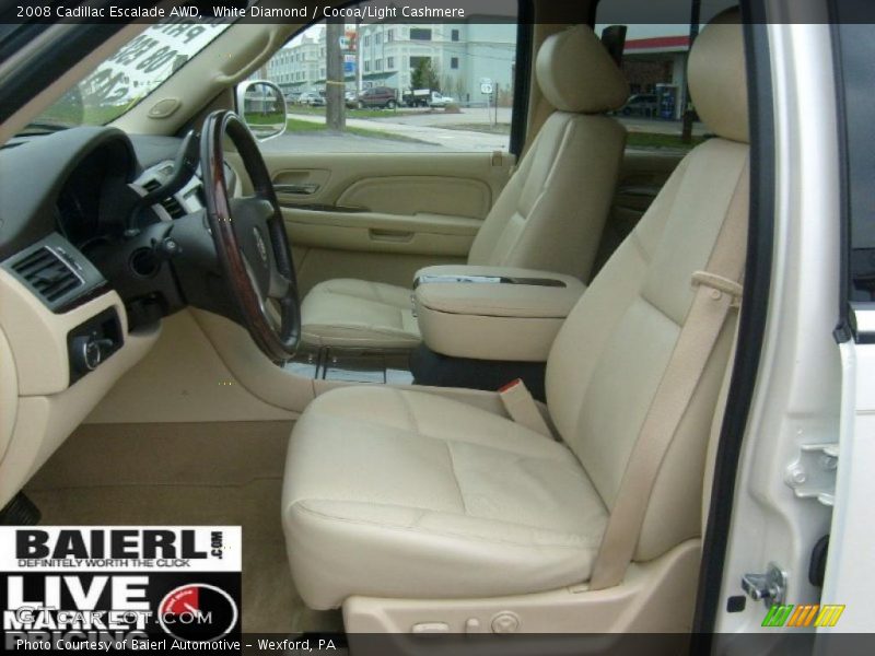 White Diamond / Cocoa/Light Cashmere 2008 Cadillac Escalade AWD