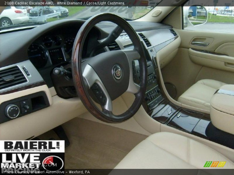 White Diamond / Cocoa/Light Cashmere 2008 Cadillac Escalade AWD