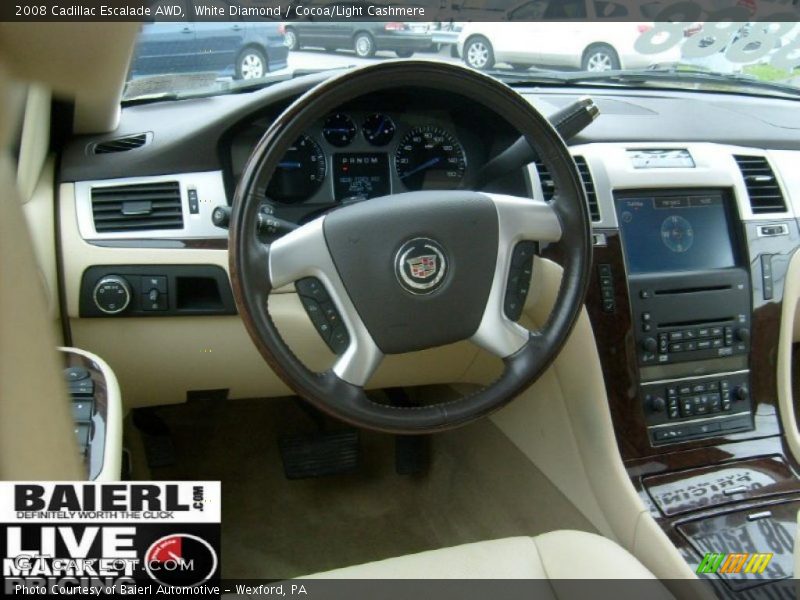 White Diamond / Cocoa/Light Cashmere 2008 Cadillac Escalade AWD