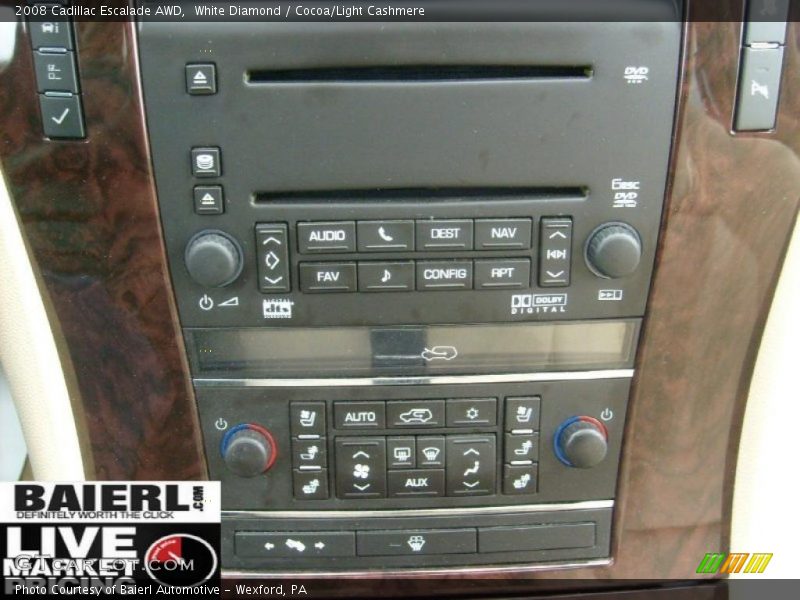 White Diamond / Cocoa/Light Cashmere 2008 Cadillac Escalade AWD