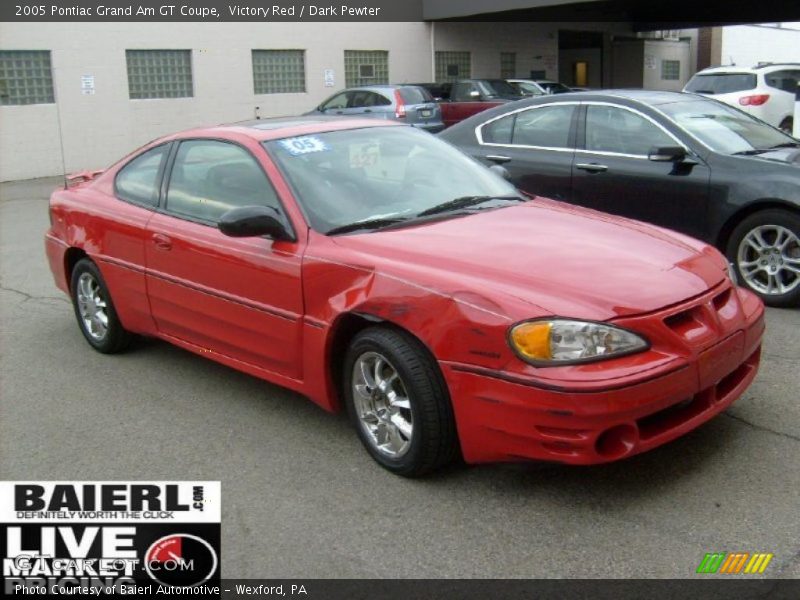 Victory Red / Dark Pewter 2005 Pontiac Grand Am GT Coupe