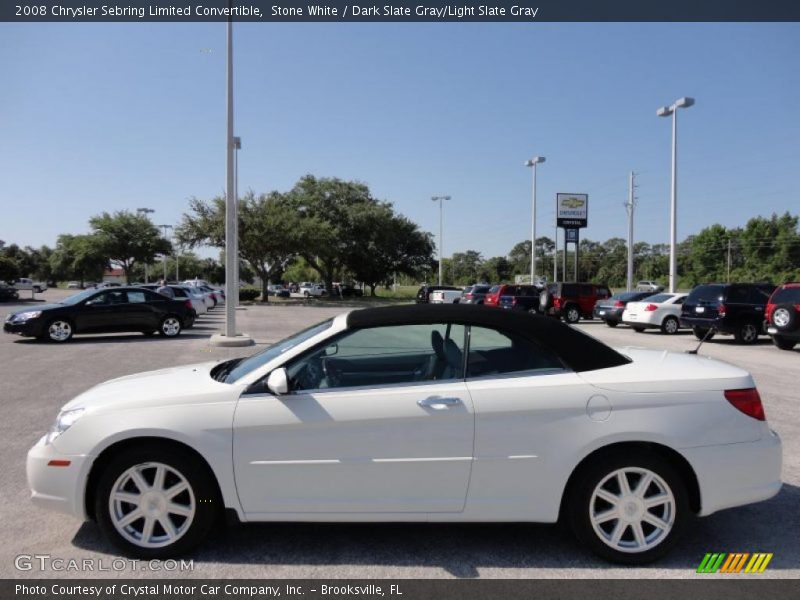 Stone White / Dark Slate Gray/Light Slate Gray 2008 Chrysler Sebring Limited Convertible