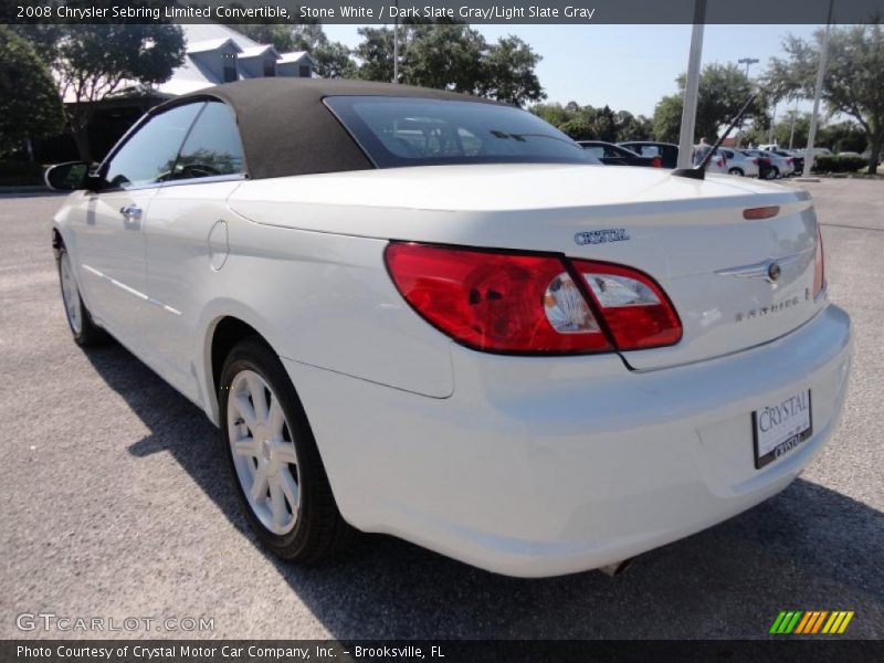 Stone White / Dark Slate Gray/Light Slate Gray 2008 Chrysler Sebring Limited Convertible